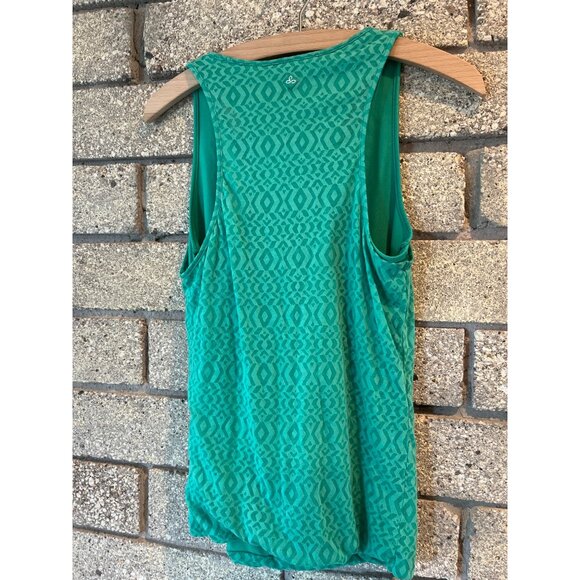 PrAna Womens Green Tank Top S Aztec Pattern Sleeveless - Picture 5 of 6